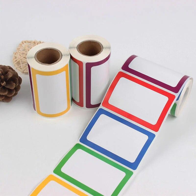 250pcs Colorful Self Adhesive Large Label With Blank Self-adhesive Sticky Note Stickers Name Handwritten Large Rectangular Label
