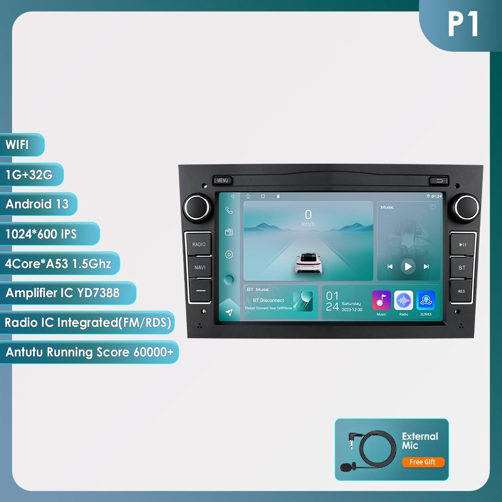 Hizpo Android 14 CarRadio DSP Wireless Carplay Auto for Opel Astra H J 2004 Vectra Vauxhall Antara Zafira Corsa C D Vivaro Meriva Veda