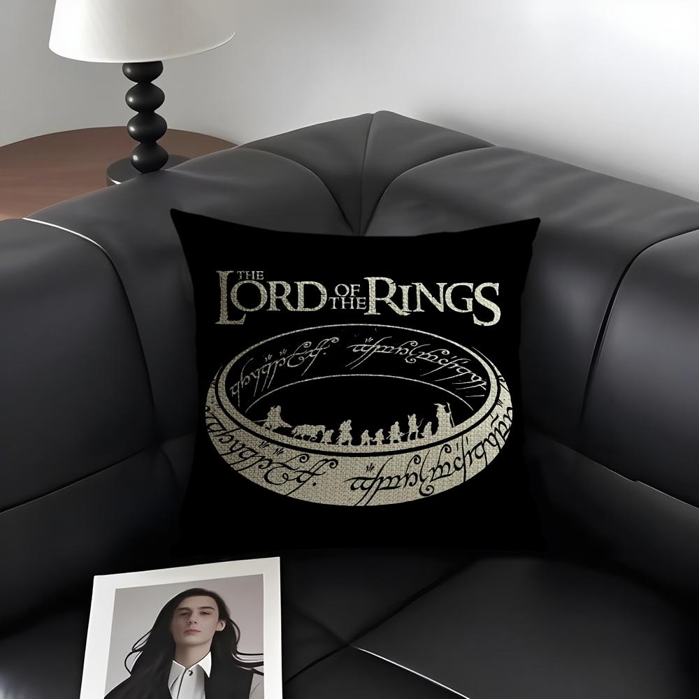 The LLord RingsS Movie Cushion Cover Natural Linen Organic Fabric DoubleSided Printing Sofa Home Decor Gift Pillow Case
