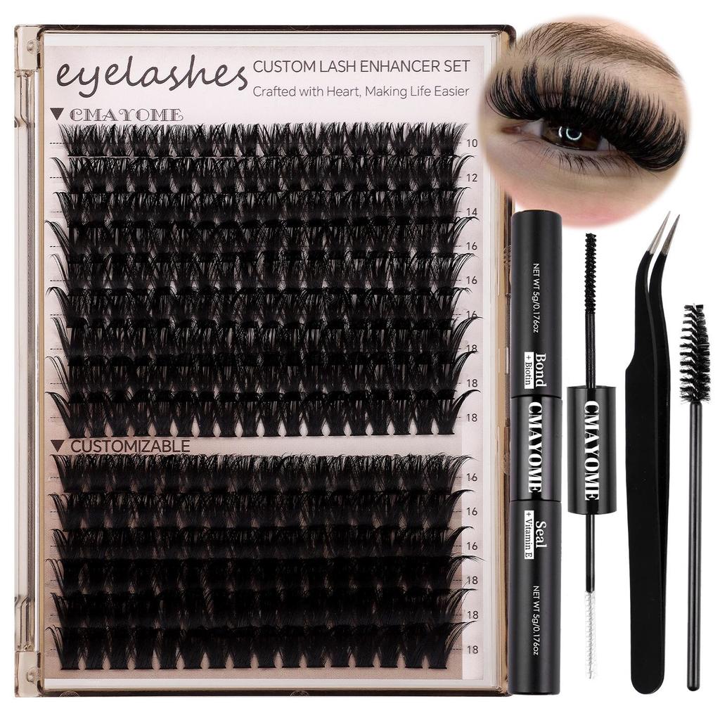 DIY Natural Dense Curly False Eyelash Set (10D-100D)