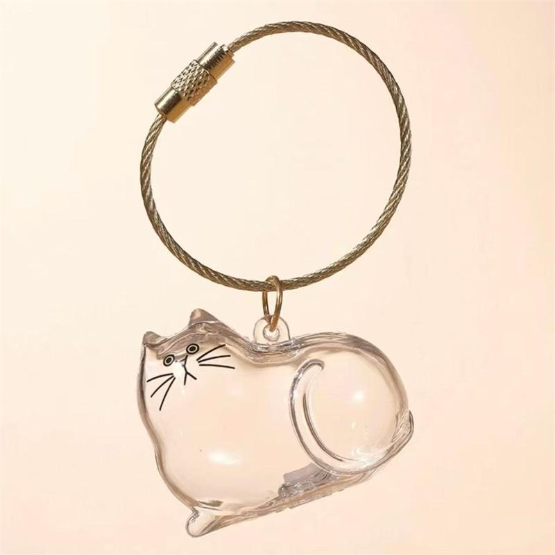 

Cat Keychain Pendant Backpack Cat Dog Hair Storage Box Hanging Cat Bag Hanging Pet Hair Grooming Souvenirs Home Display Ornament 1 Pc