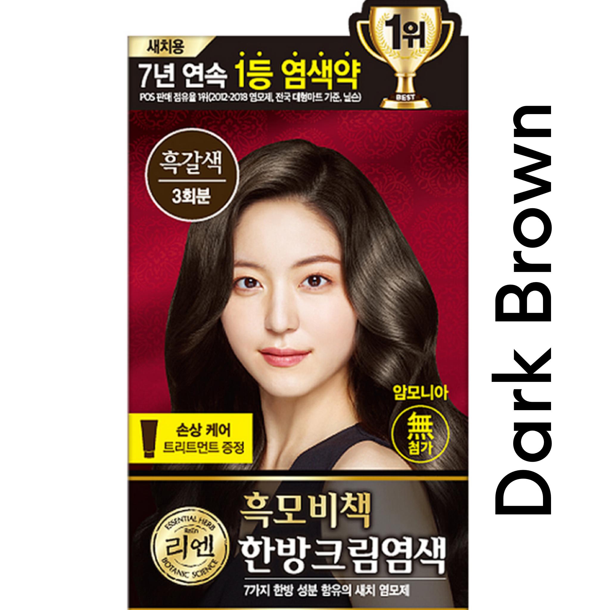 

[LG] ReEn K-Beauty Heukmobichaek Oriental Крем-краска для волос / Наборы красителей для волос Treatment X 3 (6 цветов) темно-коричневого