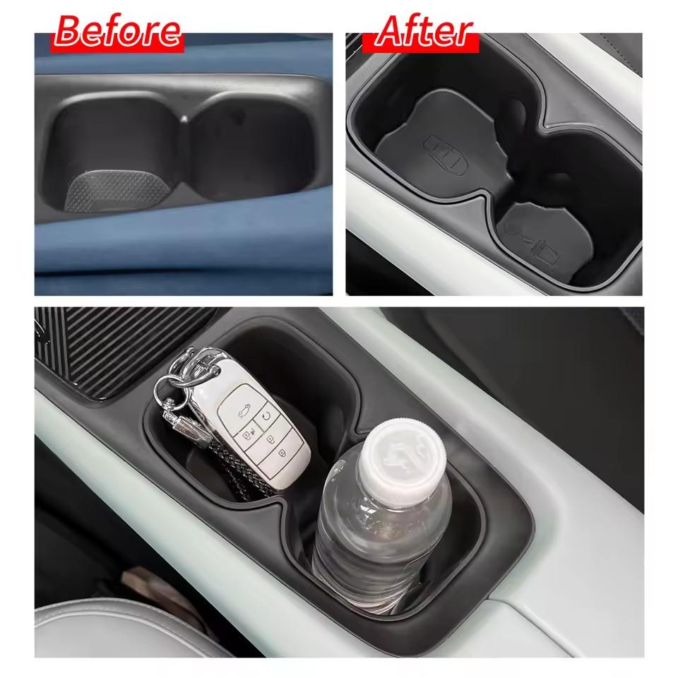 for BYD SEAGULL /BYD Dolphin Mini Cup Holder Storage Box Shock-Absorbing Central Organizer Tray