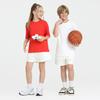 LVLV | Kids & Teens 240g Pure Cotton Loose Fit Retro Short Sleeve Parent-Child T-shirt, Class Uniform Trendy