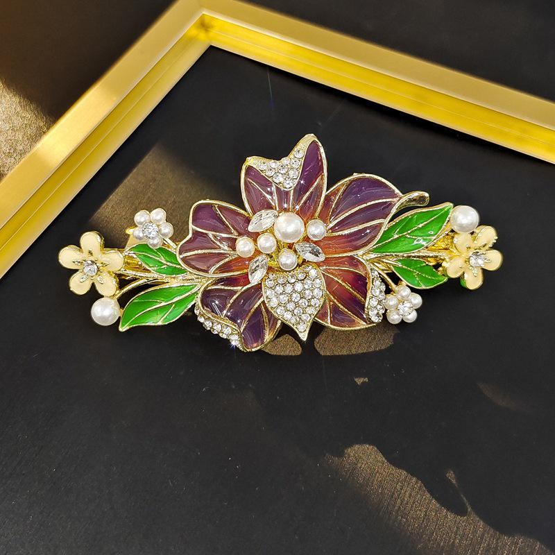 Elegant Retro Butterfly Flower Hairpin with Bow - Hanfu Cheongsam Style