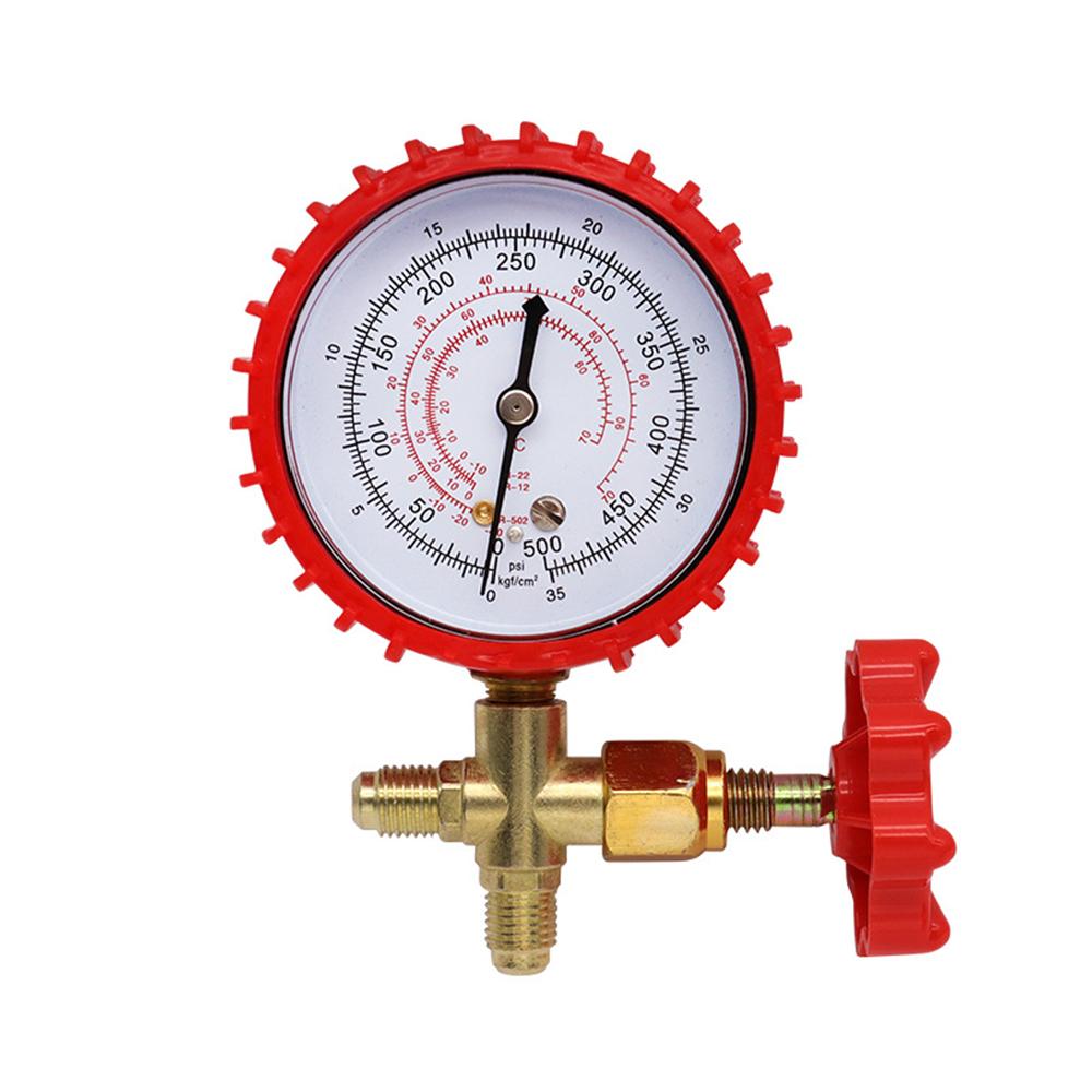 220PSI 500PSI Professional Air Conditioning Refrigerant Recharge Pressure Gauge Manometer High And Low Pressure Gauge Valve