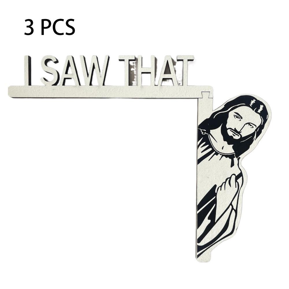 

3 Pcs Wooden Door Frame Decoration Ornament Home Decoration Funny Door Corner Decoration School Right