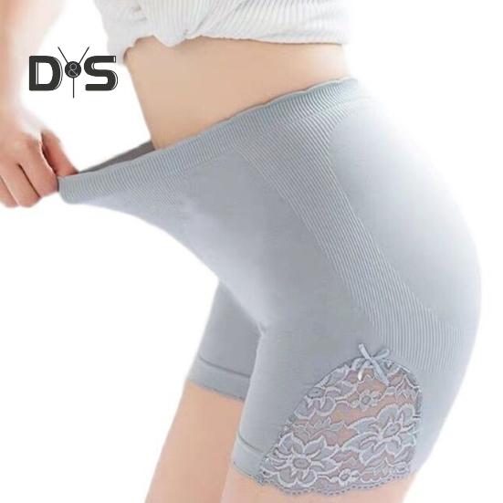 Sicherheitshose für Damen, hohe Elastizität, Bauchkontrolle, nahtlose Spitze, Anti-Exposition, hohe Taille, schmale Passform, schnelltrocknend, Minirock, Innenshorts, Yoga-Shorts