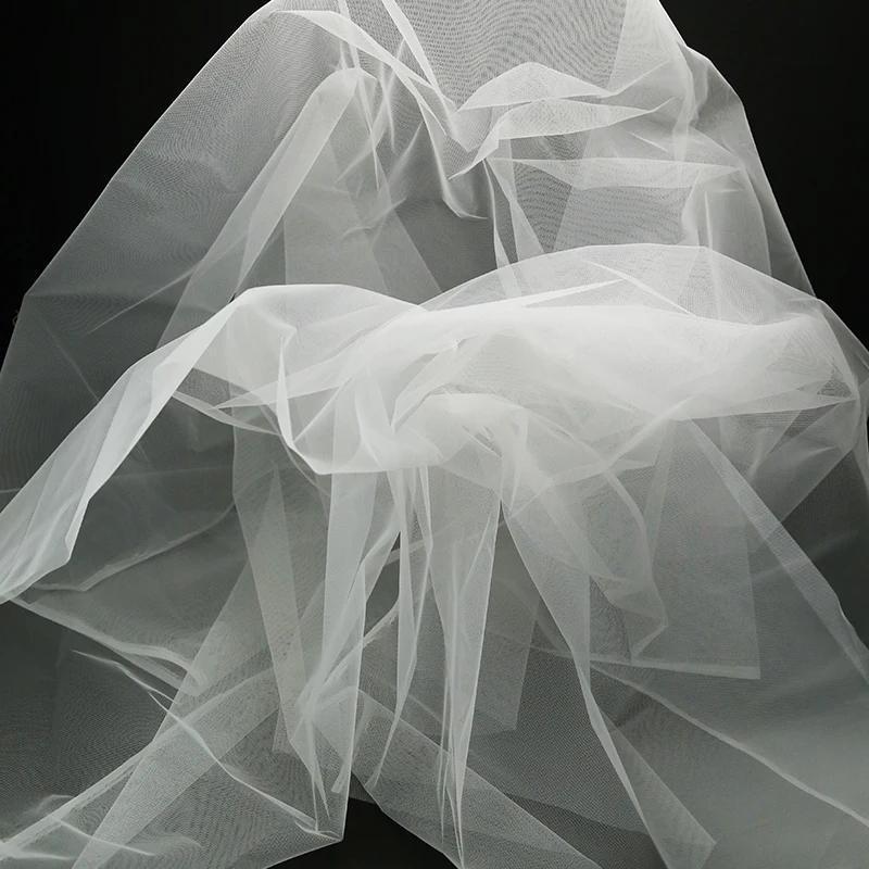 100x160cm Hard Tulle Mesh Fabric for DIY Wedding Dress Skirt Yarn Cloth Decoration Fabric by Per Meter Polyester Stiff Mesh