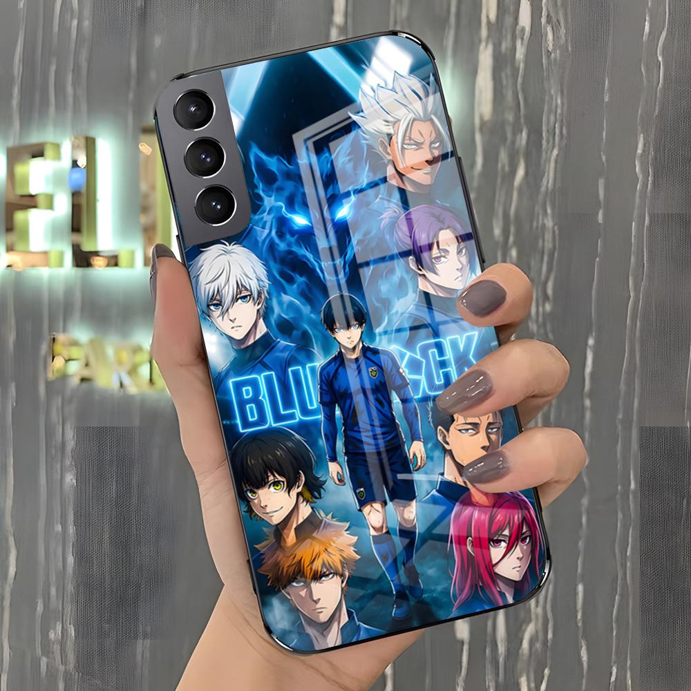 Comics B-Blue Lock Phone Case For Samsung A25 A13 A33 5G A54 A36 A35 A56 A52 A14 Shockproof Glass Cover