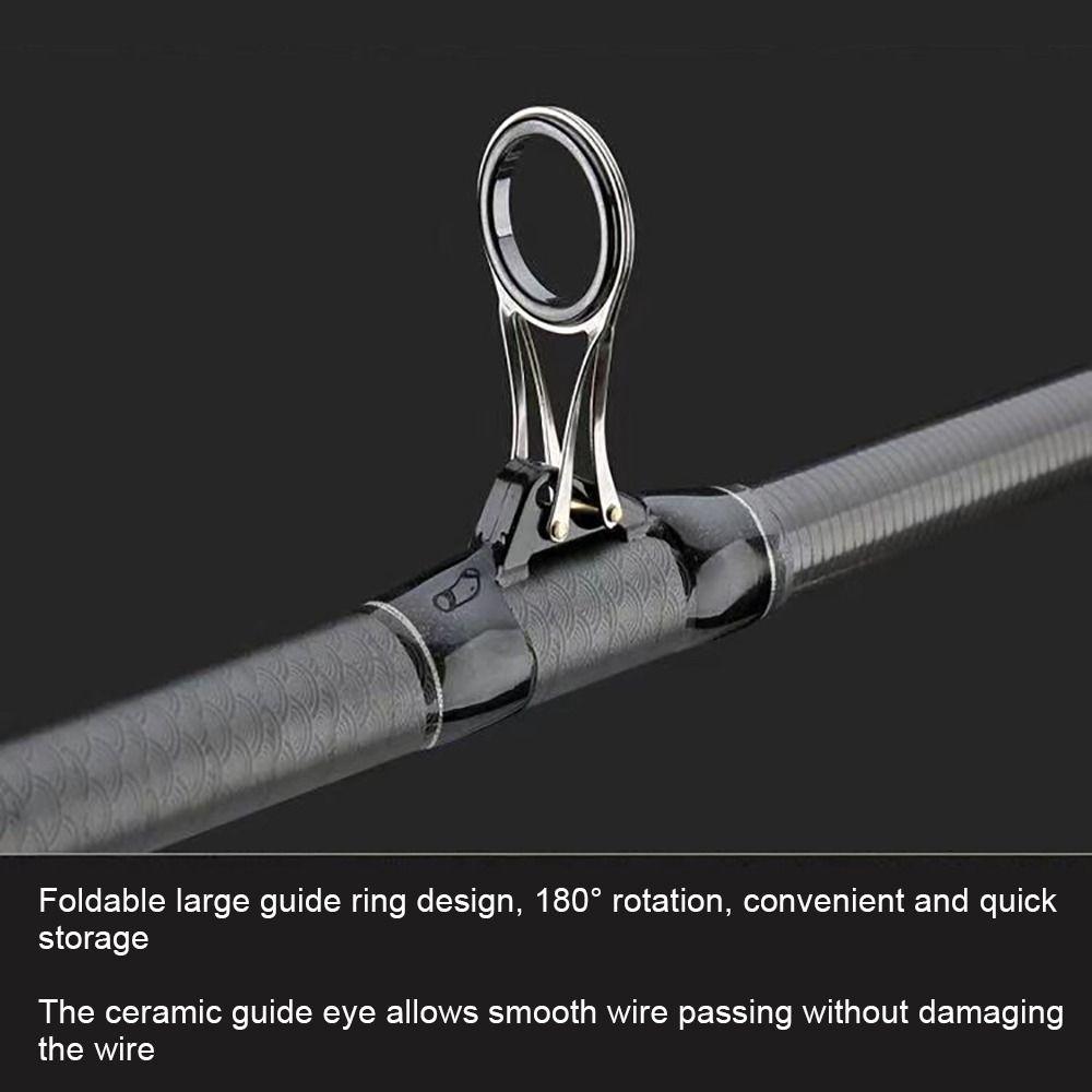 1Pcs Stainless Steel Fishing Rod Pole Line Guides Folding Guide Ring Wearproof Eye Ring Fishing Tackle Accessories Durable