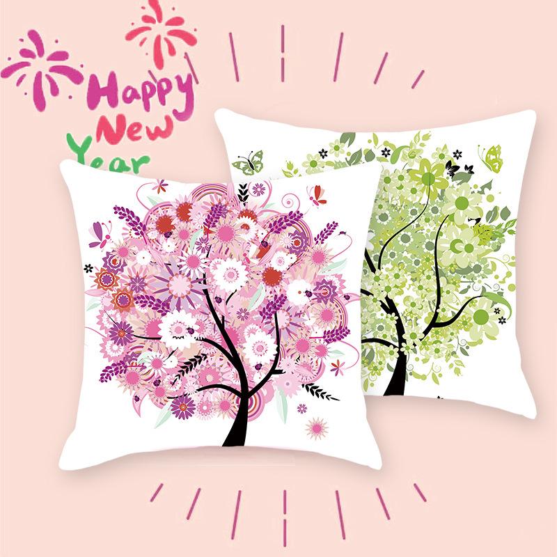 Colorful Abstract Floral Cushion Cover for Sofa or Home Décor
