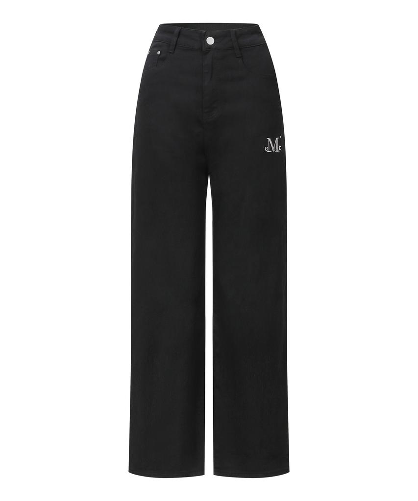 Mucent Pistol Bag Leather Double Cross Wide Cotton Pants