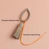 Tassel and Brocade Keychain DIY Set: Bag Accessories & Woven Rope Strap Pendant