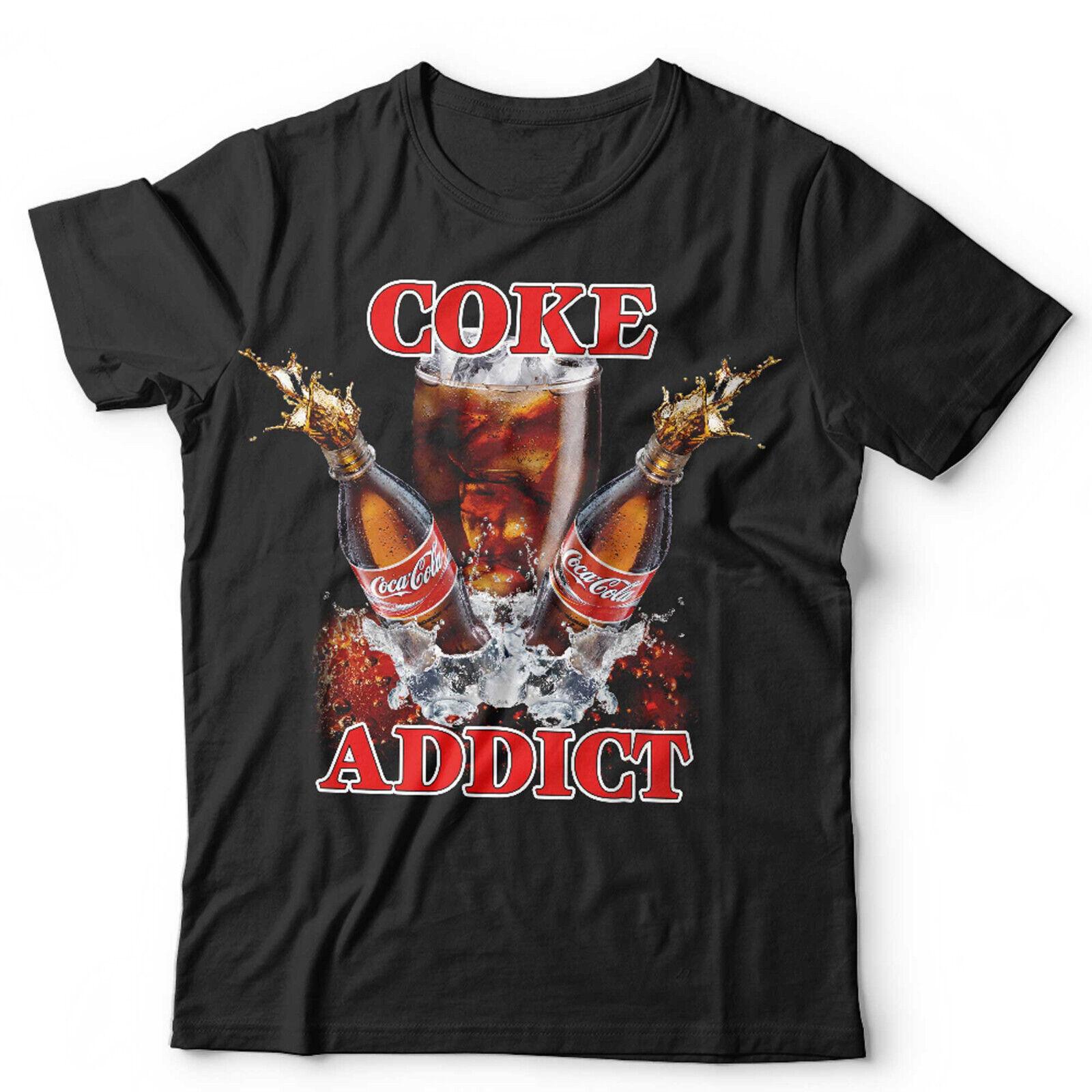 Футболка Coke Addict Унисекс Забавная Пародия на Колу Юмор Новинка Подарок 3XL