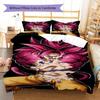 Son Goku Pattern Bedding,Quilt Set Quilt Cover Pillowcase Home Birthday Gift (1 * Duvet Cover + 2 * Pillowcase, Without Core)