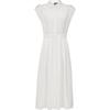 Women's Pleated Waist Lyocell-Linen Long Dress