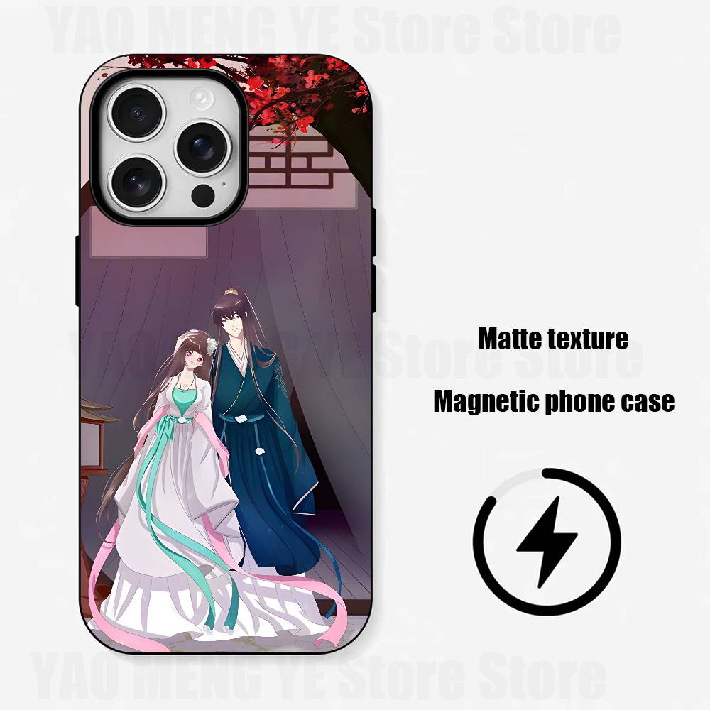 Anime Psychic Princess Matte Magnetic For Case For iPhone 17,16,15,14,13,12,11 Pro Plus Mini Max Frosted Cover