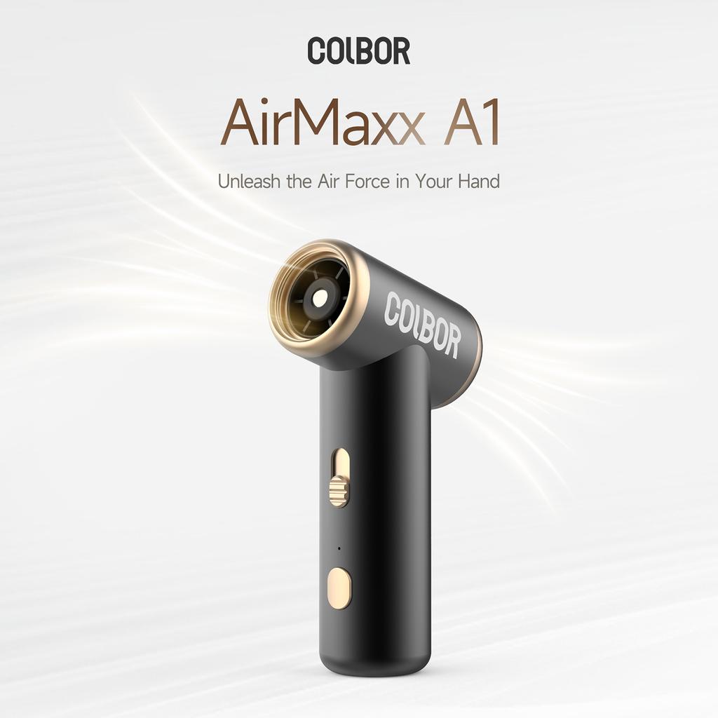 COLBOR AirMaxx A1 60W חשמלי Air Duster Mini Jet מאוורר עם אור LED 100000RPM 4-30m/s ללא שלב