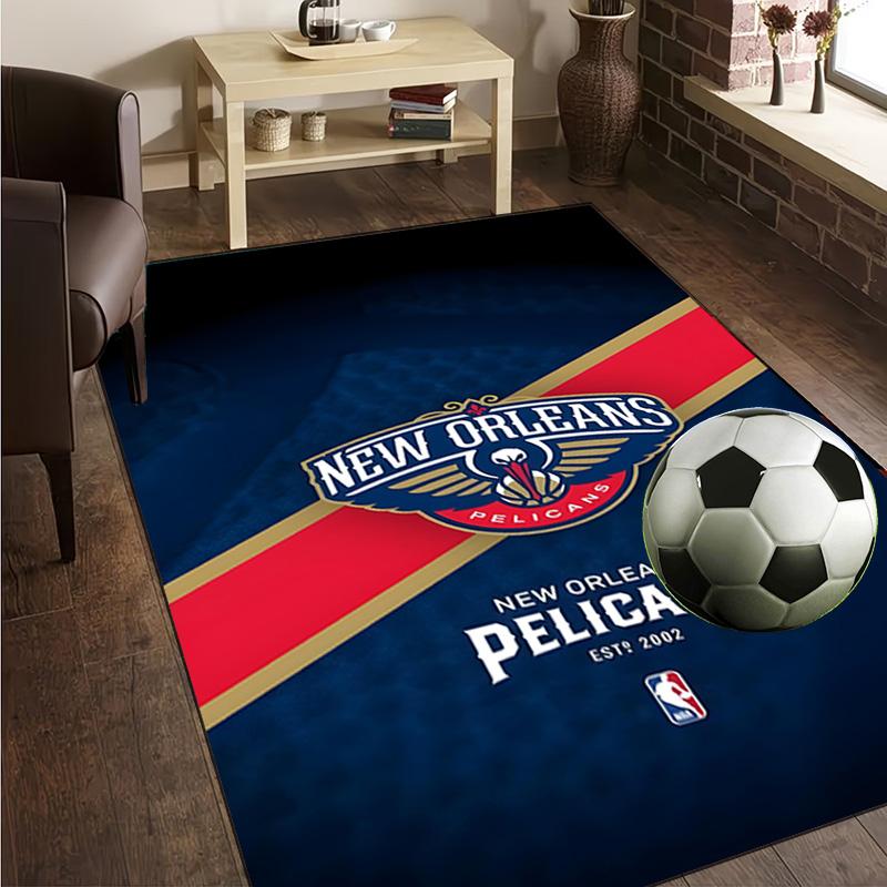 Pelicans Team Spirit Rug Office Carpet Non-Slip Mat, Chair Rug Floor Covering for Gaming, Bedroom, Living Room , Home Decor Christmas Gift