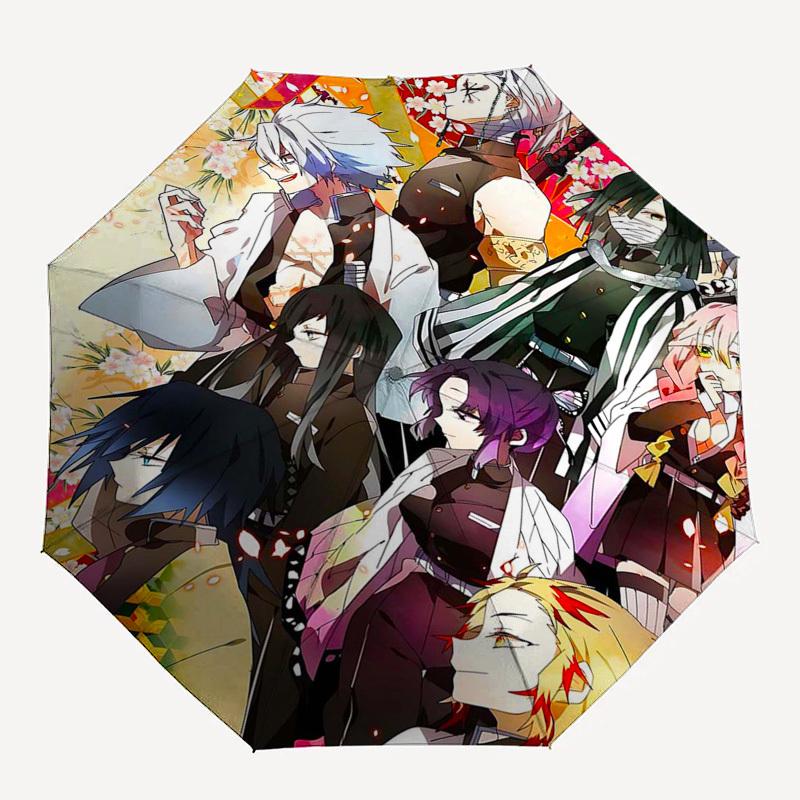1pc Anime Characters Outdoor Umbrella - Automatic Opening/Closing - Portable 3-Fold Design - 8-Rib Iron Frame - Festival Gift for Fans, Travelers