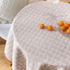 Small Round Table Coffee Table Cloth Ins White Tablecloth Light Luxury High-End Simple Birthday Arrangement Cotton And Linen Bedside Table Cover Cloth