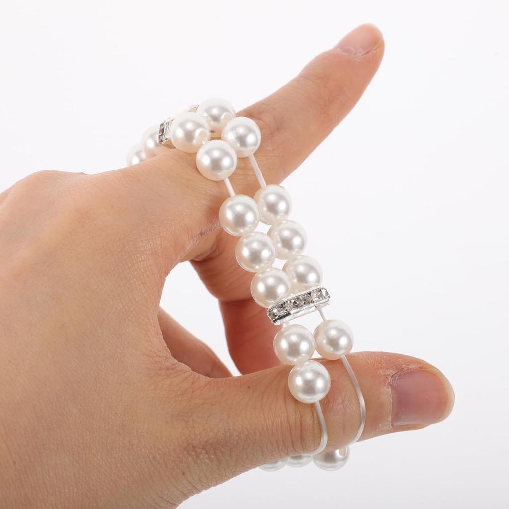 JECOMPRIS Bangle Pearl Bracelet Rhinestone Vintage Gold Sparkly Watch for Cuff White Women's Watch, Jewelry, Watch, Watch, Women, Women's Watch,