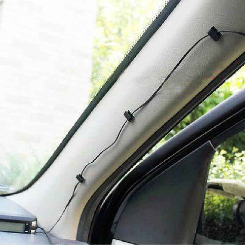 50 SZTUK Plastikowy Uchwyt do Przewodów Kabli Samochodowych Opaska Zaciski Mocujące Płaskie Klipsy Mocujące