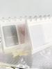 RINGNOTE Compact 3" Transparent 2-Pocket Card Album with Mushroom Hole for Desktop Display