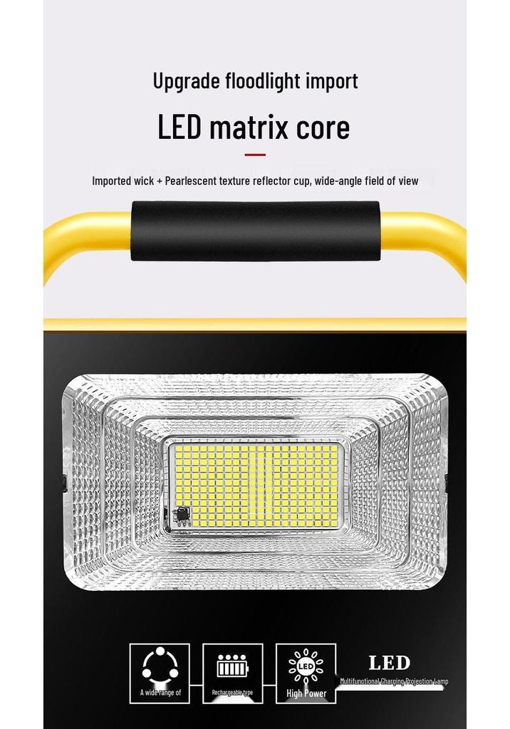 Emergency LED Floodlight for Camping, Night Markets, and Power Outages