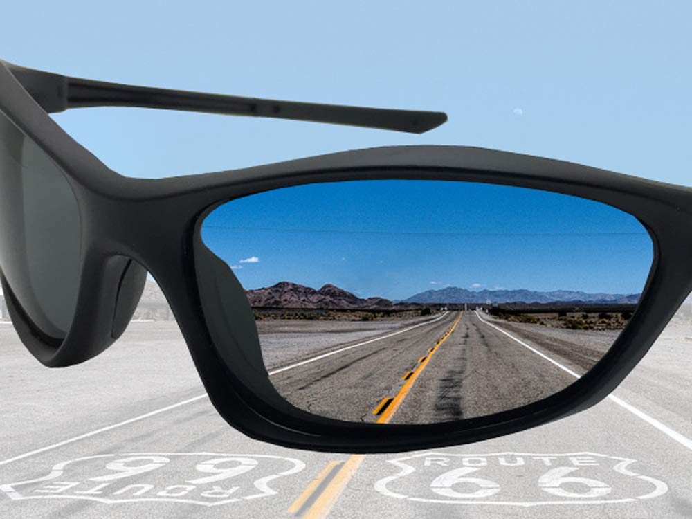 POLARIZED SPORT RUBBER TEMPLE FIT SUNGLASS Sport Rubber Temple Fit Matte Black x Polarized Brown [DESIGN EYEWEAR] (Polarized Sunglasses)