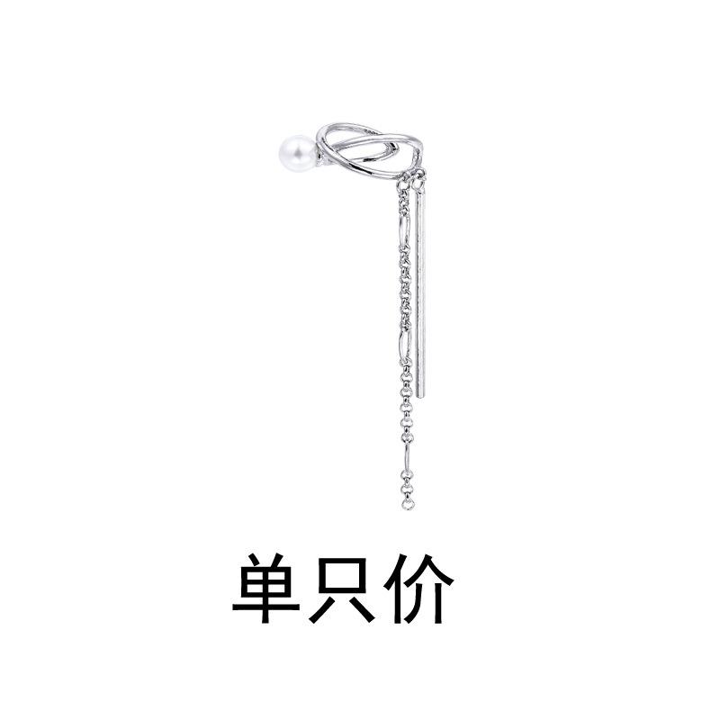 

Французские жемчужные крестообразные серьги-клипсы, персонализированные длинные в стиле ретро и элегантный национальный стиль, без пирсинга ушей