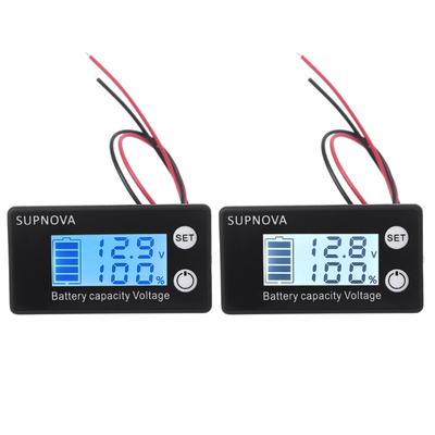 DC 12V 24V 48V Blei-Säure Lithium Batterie Kapazitätsanzeige Auto Motorrad Digitales Voltmeter Spannungstester Messgerät Zu