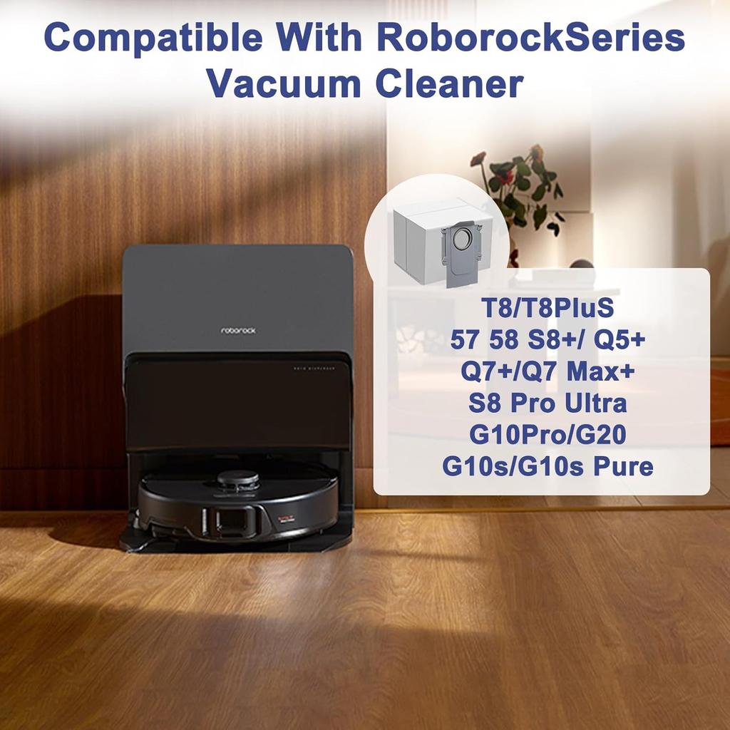 For Roborock S8 Pro Ultra Roborock S7 Maxv Ultra Roborock Q7 Max + Roborock Q8 Max Pulse Ultra Robot Vacuum Cleaner Dust Bags Ac