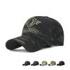 Spring Autumn Embroidery Hat Men's Outdoor Chequered Camouflage Cap Training Sunshade Sun Baseball Cap