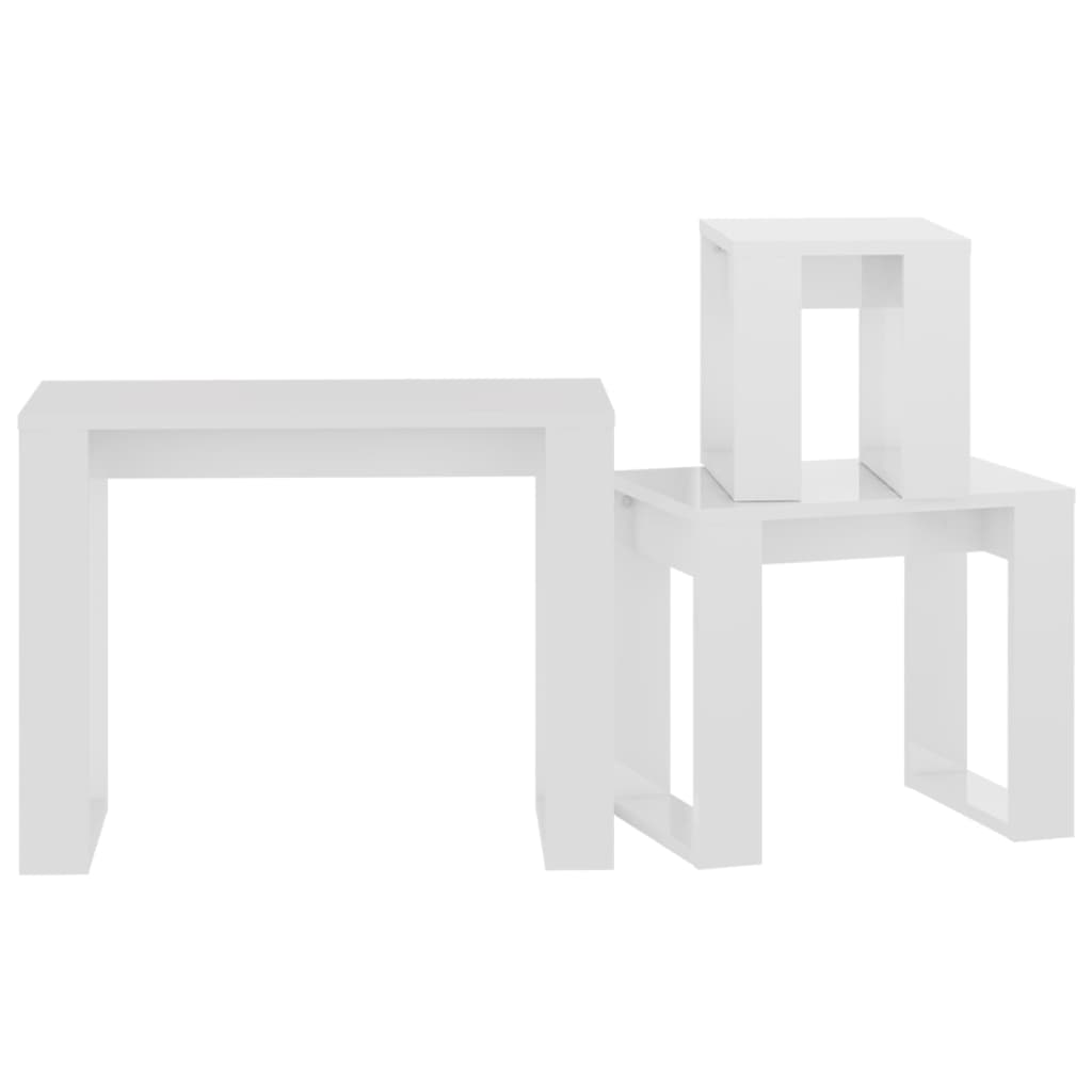 Vidaxl Nesting Tables, 3 Pcs., Wood-Based Material