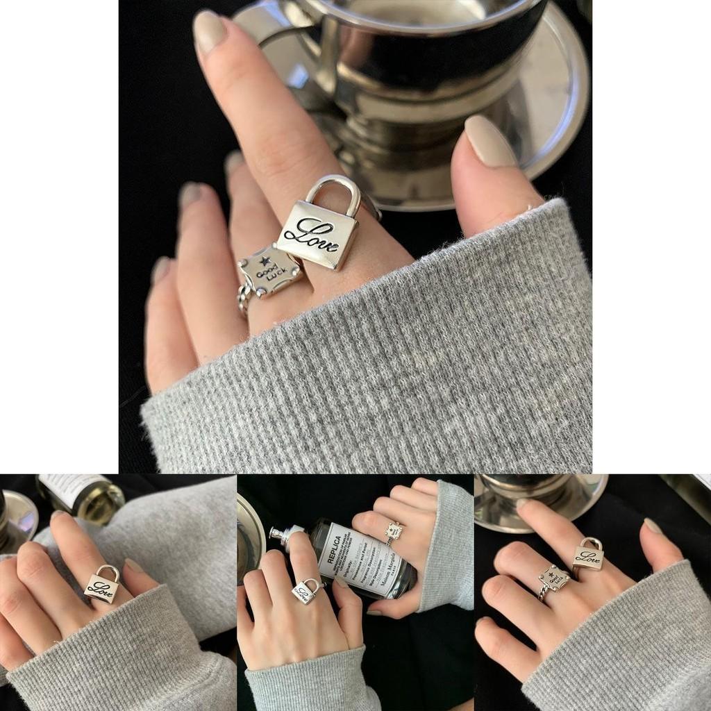 Unique Inspired Korean Vintage 925 Silver Geometric Pattern Ring For Women Stylish