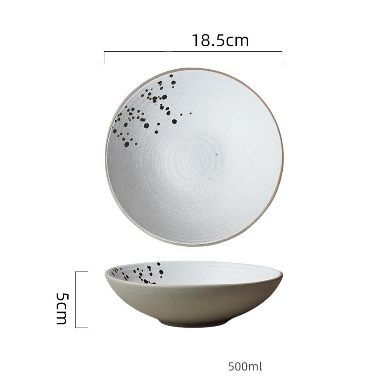 

Японская круглая глубокая тарелка, ресторанная обеденная тарелка, тарелка для салата «димсам», бытовая посуда, суповая тарелка, керамическая посуда, расписанная вручную тарелка для риса