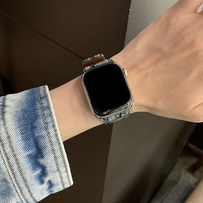 Do zegarka Apple Watch 10 46 mm/Ultra 2/Ultra 49 mm/9 8 7 45 mm/SE (2023) SE (2022) SE 6 5 4 44mm/3 2 1 42mm Pasek Pasek do zegarka z tkaniny dżinsowej