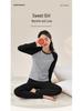Girls' Cotton Color Block Thermal Set - Slim Fit Long Johns & Undershirt for Teens