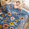 Soft Blanket for Beds Thin Coral Fleece Plaids for Sofa Single/Queen/King Blanket for Travel Reactive Printed Blanket Plaids