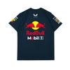 Red Bull Heren Dames F1 Raceteam T‑shirt, Zomer Korte Mouw Katoenen T‑shirt, Voor en Achter Print Casual Los Sport Topje, Meerkleurig