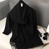 Solid Women Winter Scarf Warm Thicken Cashmere Shawl Outdoor Fashion Luxury Tassels Pashmina Lady Wrap Windproof Scarves