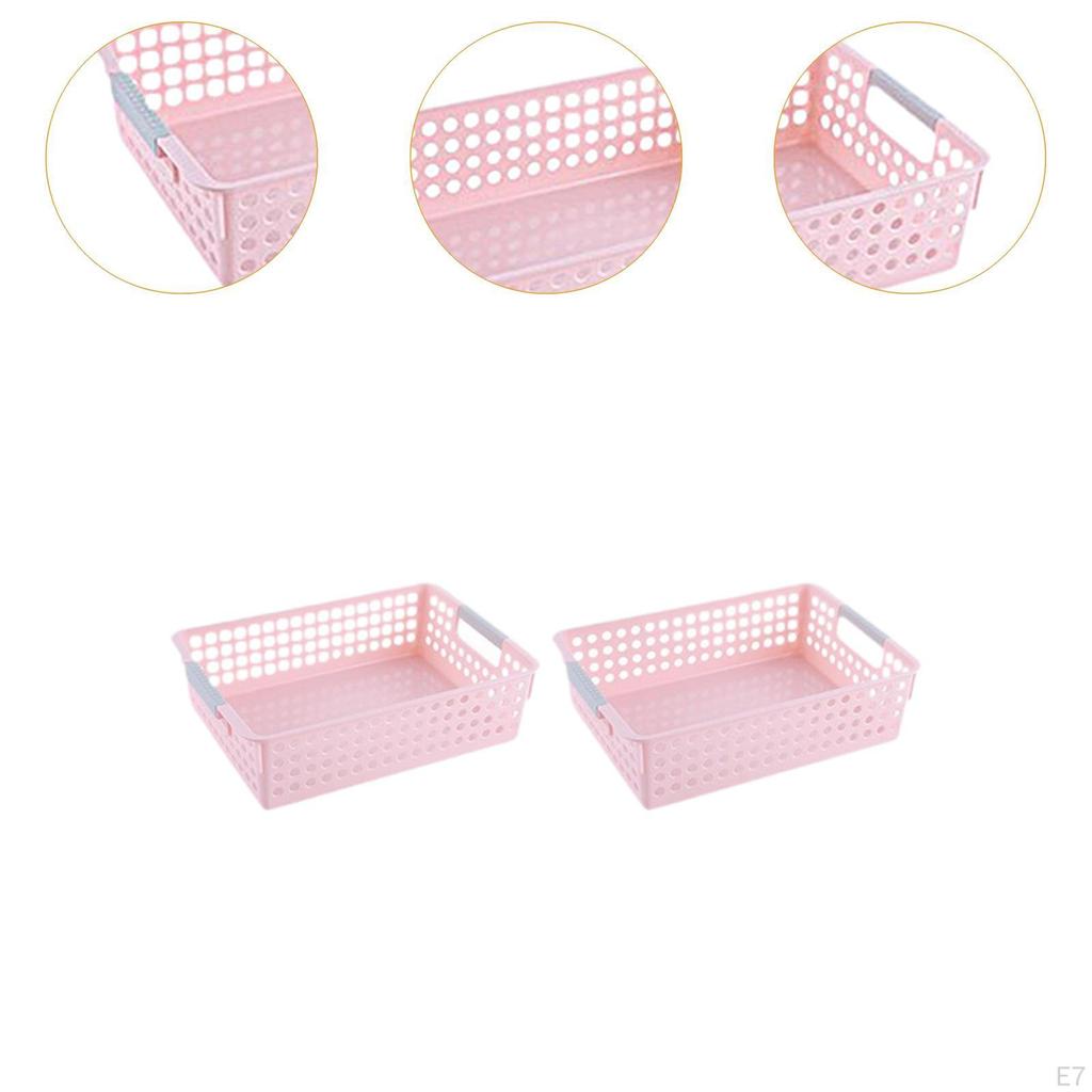 2 Pieces Desktop Storage Basket Toy Organizer Bin Home Bins Multiuse Pencil for