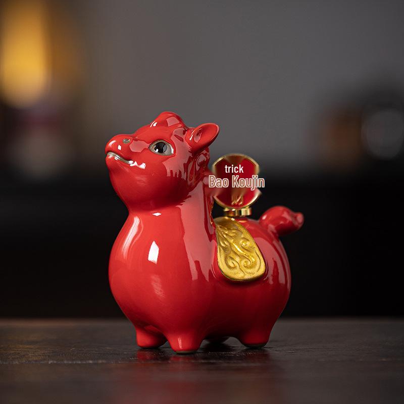 Chinese Ceramic Tang Horse Ornament Pair - Zodiac Year Desktop Decoration