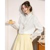 ET BOITE French Elegant Pure Cotton Stand-Collar Long Sleeve Shirt
