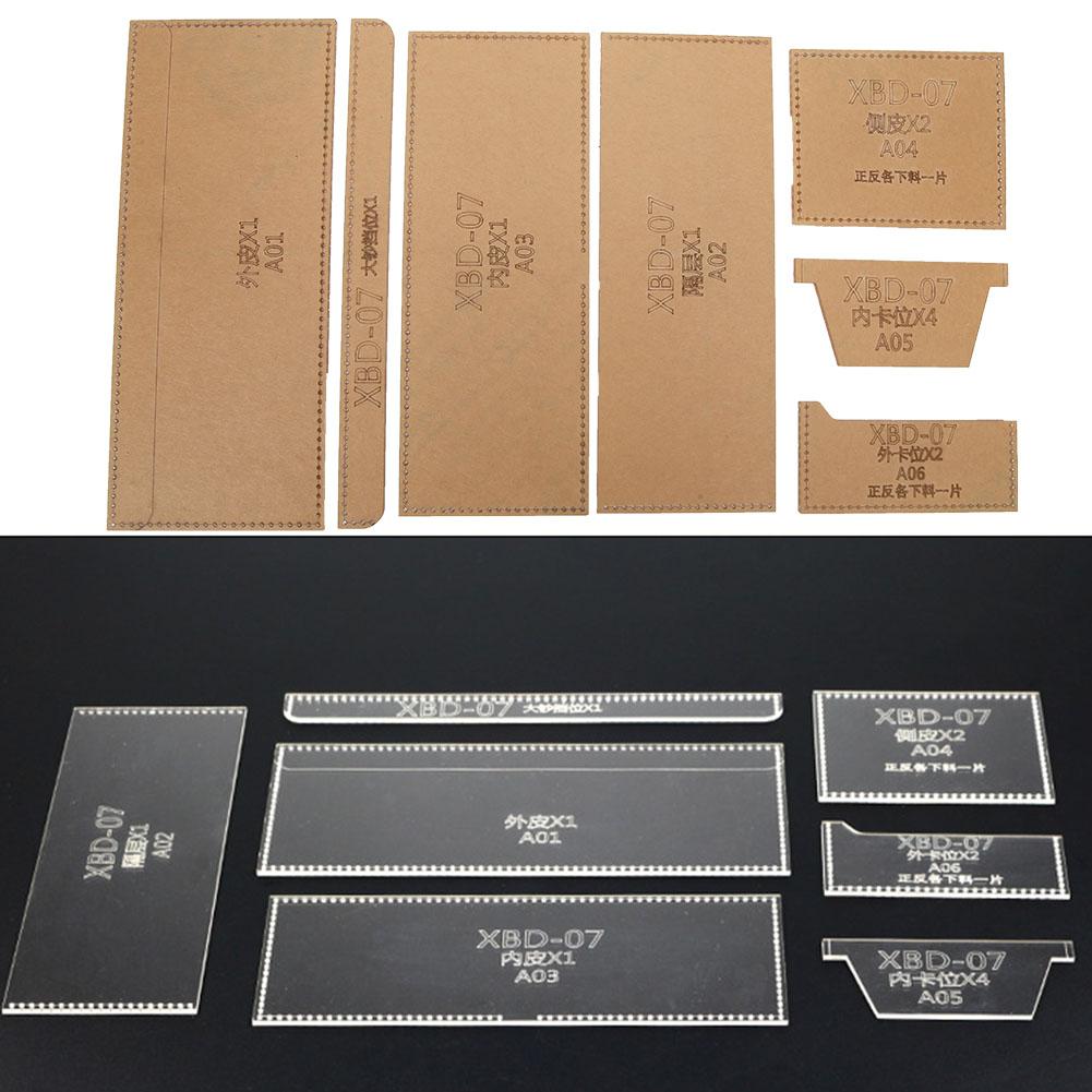 Purse Acrylic Template Transparent Manual DIY Leather Wallet Model for Short Wallet