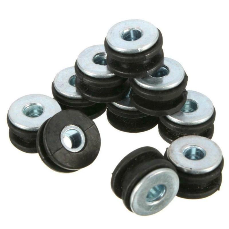 10pcs Universal Motorcycle Rubber Grommets Bolt Replacement for Honda for Suzuki for Kawasaki Fairing Rubber&Steel