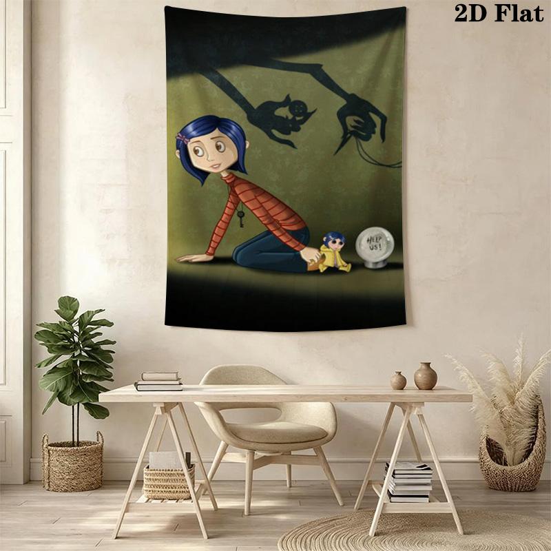 Coraline Pattern Home Decor Tapestry, Wall Hanging, Decorative RV Wall Cloth.MGT0918270