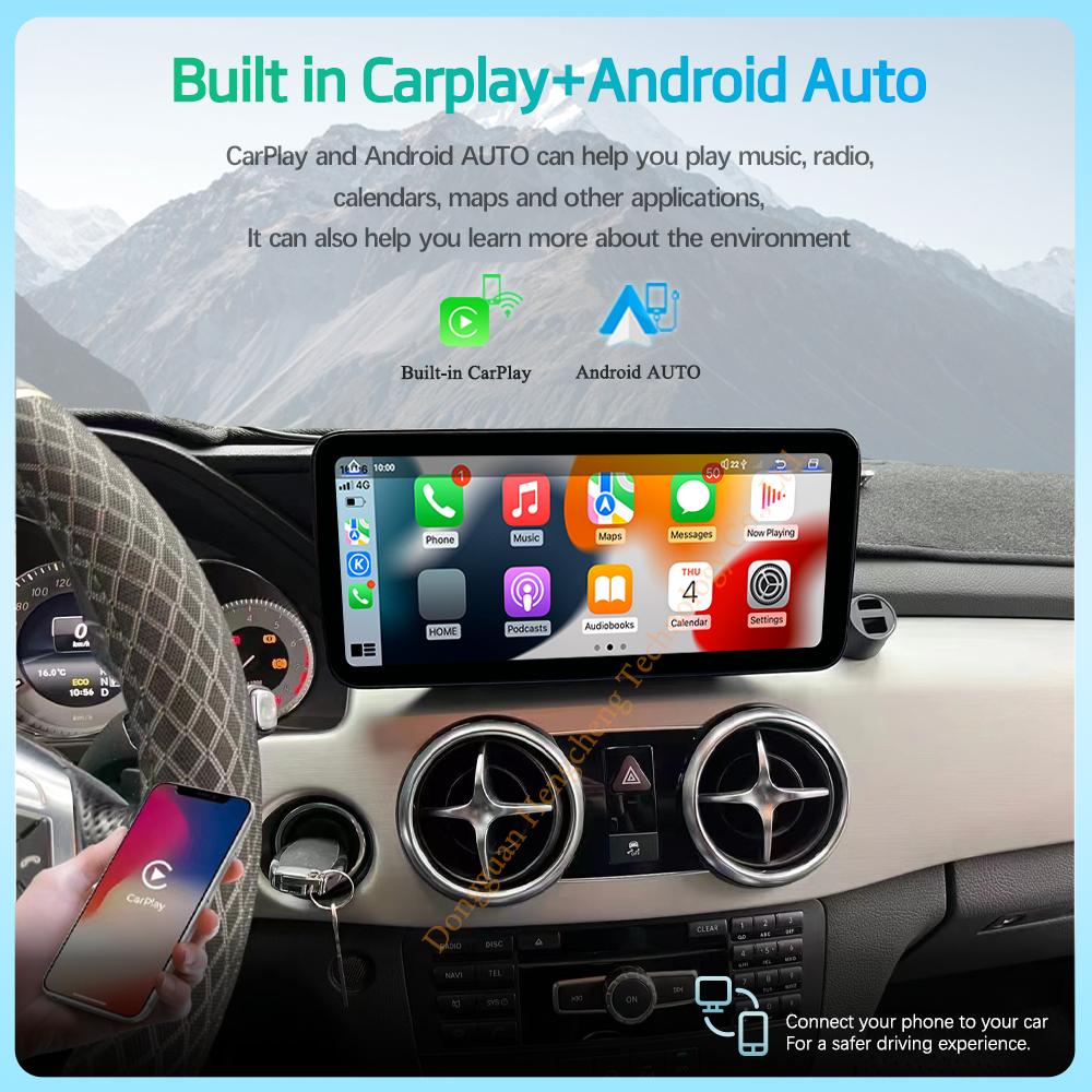 10.25/12.3" Android13 For Mercedes Benz GLK Class X204 2013-2015 GPS Navigation Radio CarPlay 4G 360Camera Car Multimedia Playe